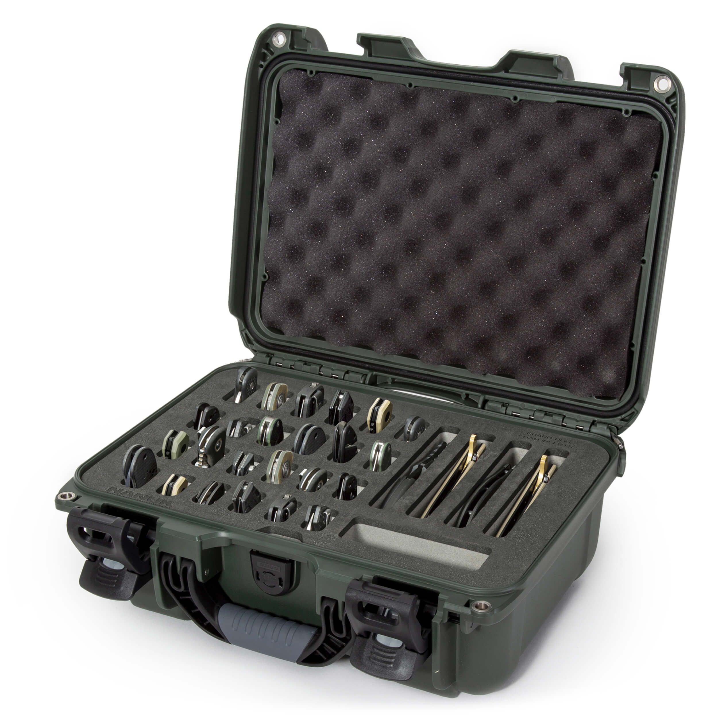 NANUK 915 28-Knives Case Olive side view empty