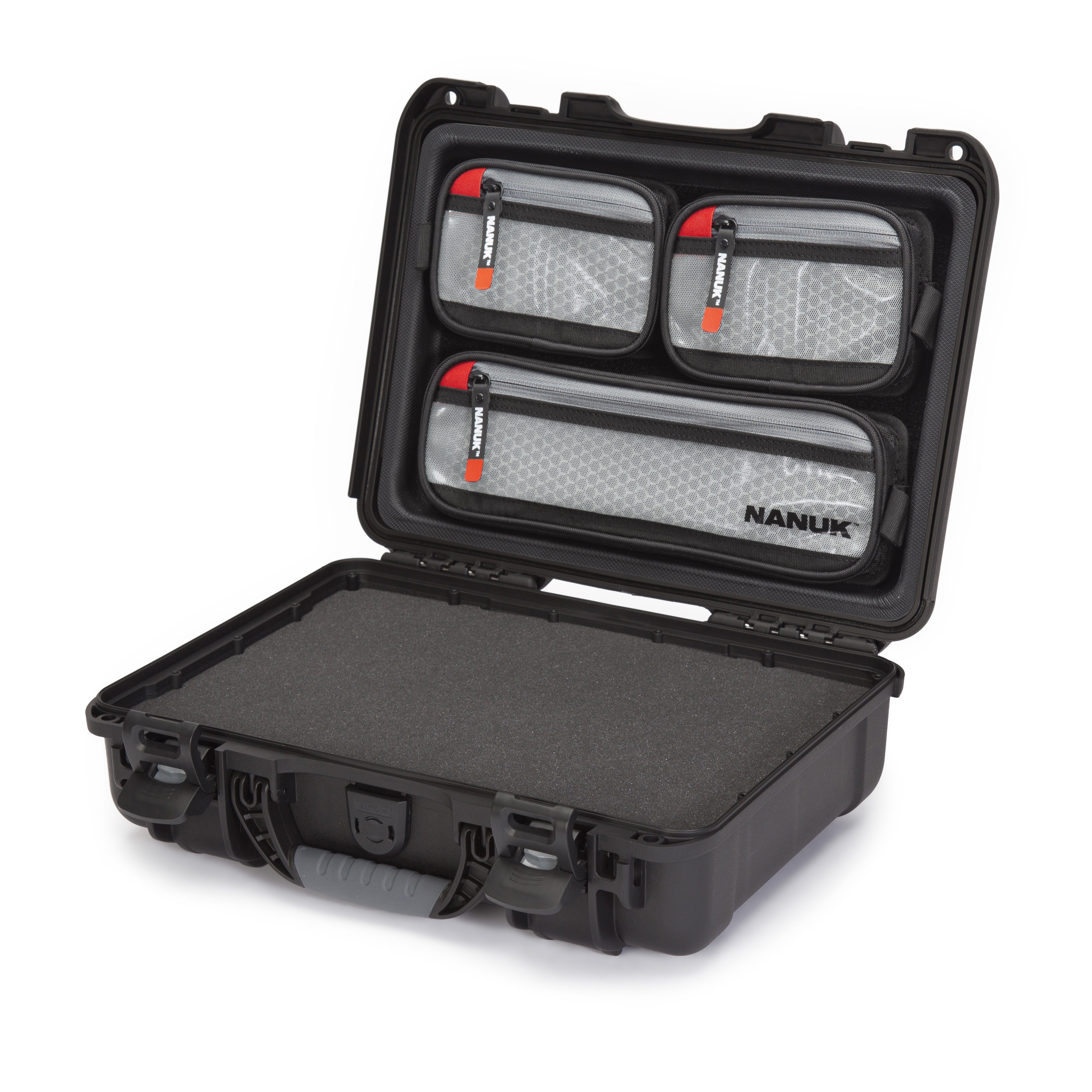 Nanuk 910 with cubed foam and Lid Organizer