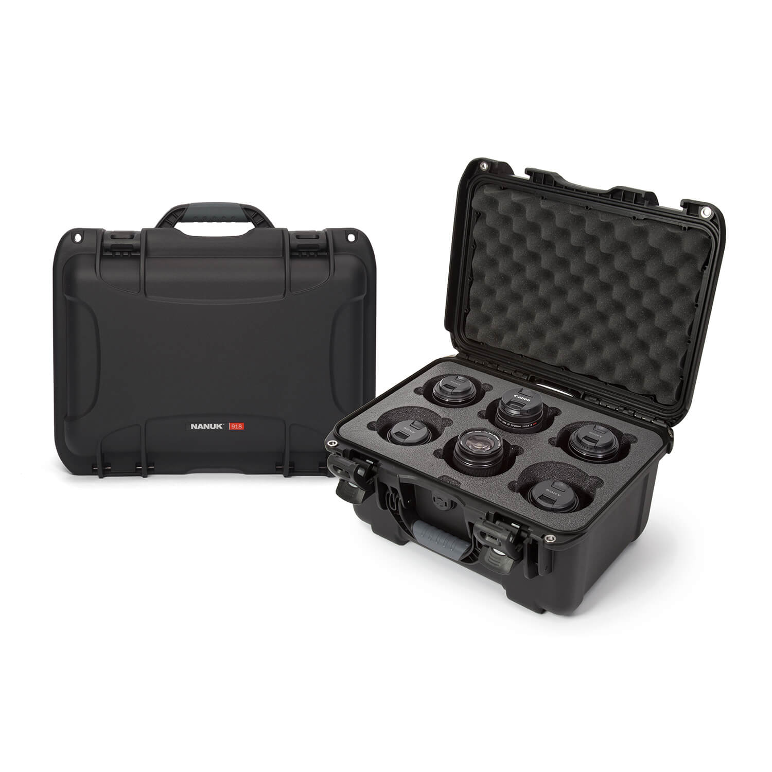 NANUK 918 6-LENS Case-Camera Case-Black-NANUK