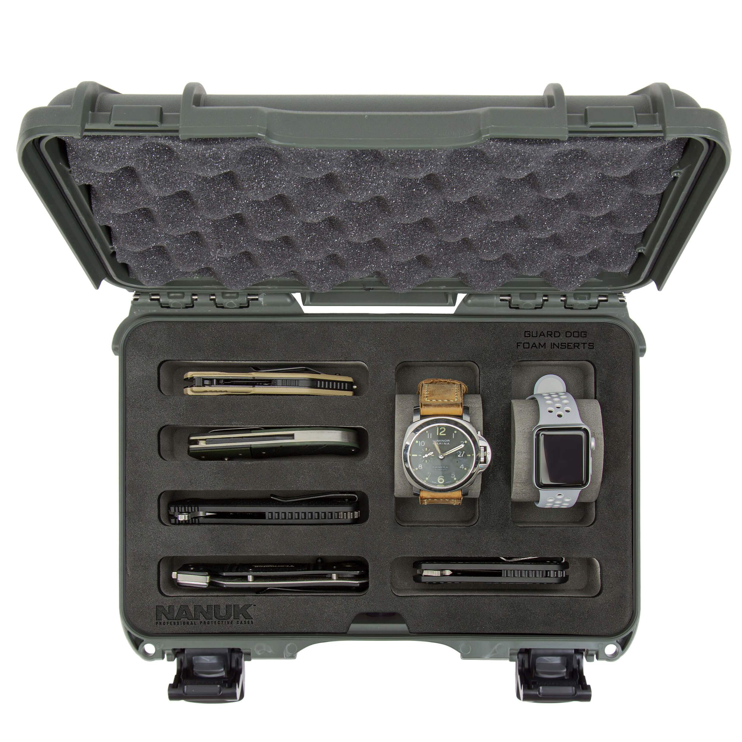 NANUK 909 2 Watches 5 Knives Case