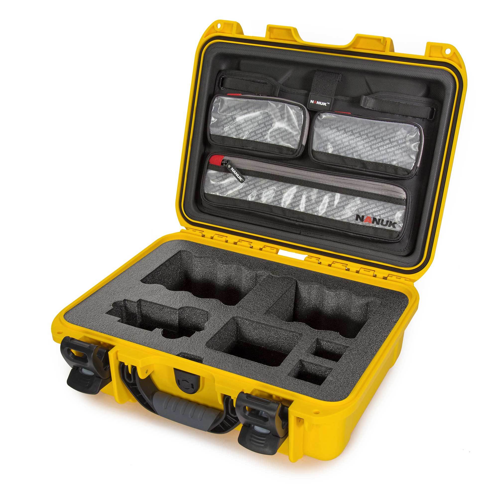 NANUK 920 for Sony A7R-Camera Case-Yellow-Lid Organizer-NANUK