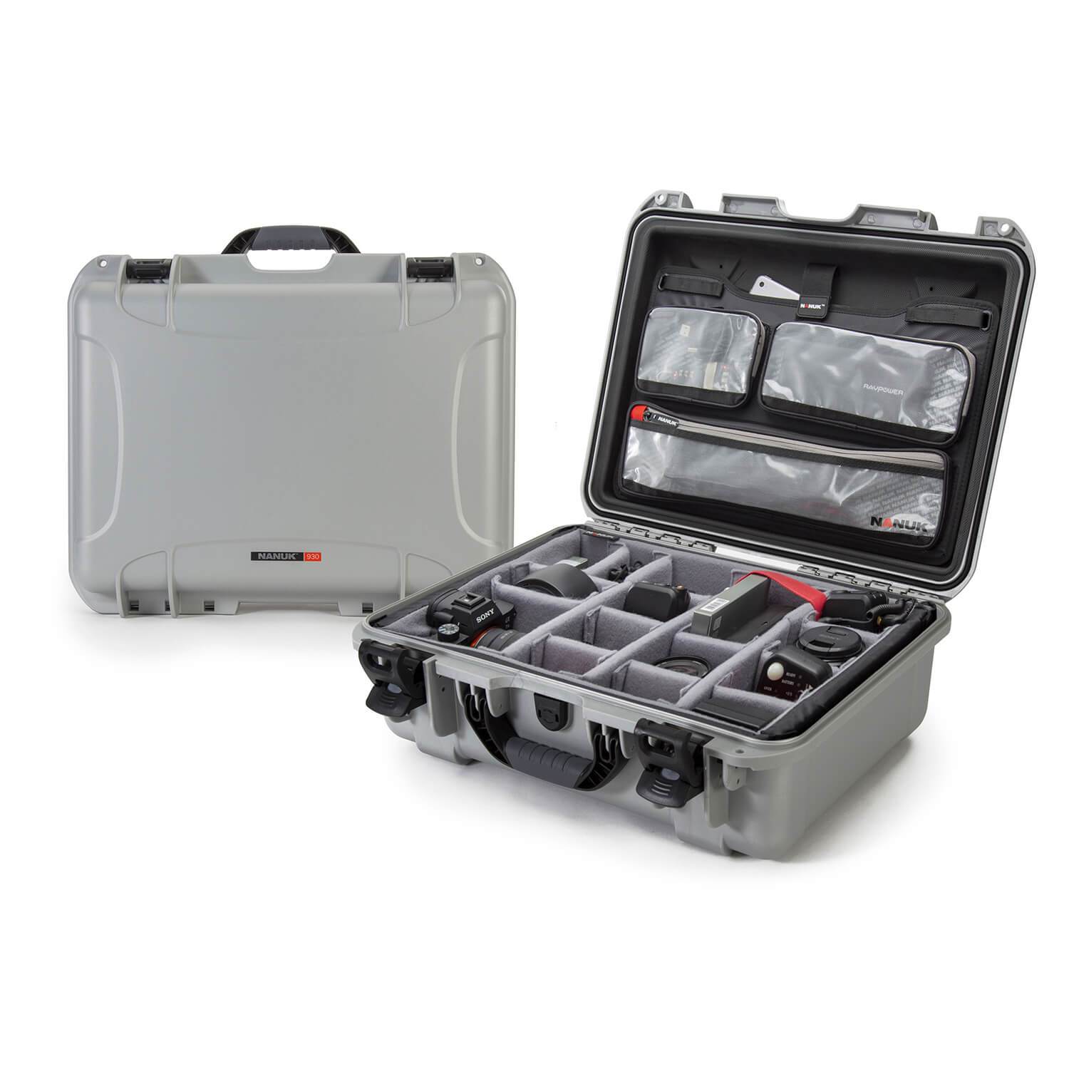 NANUK 930 Pro Photo Kit-Camera Case-Silver-NANUK