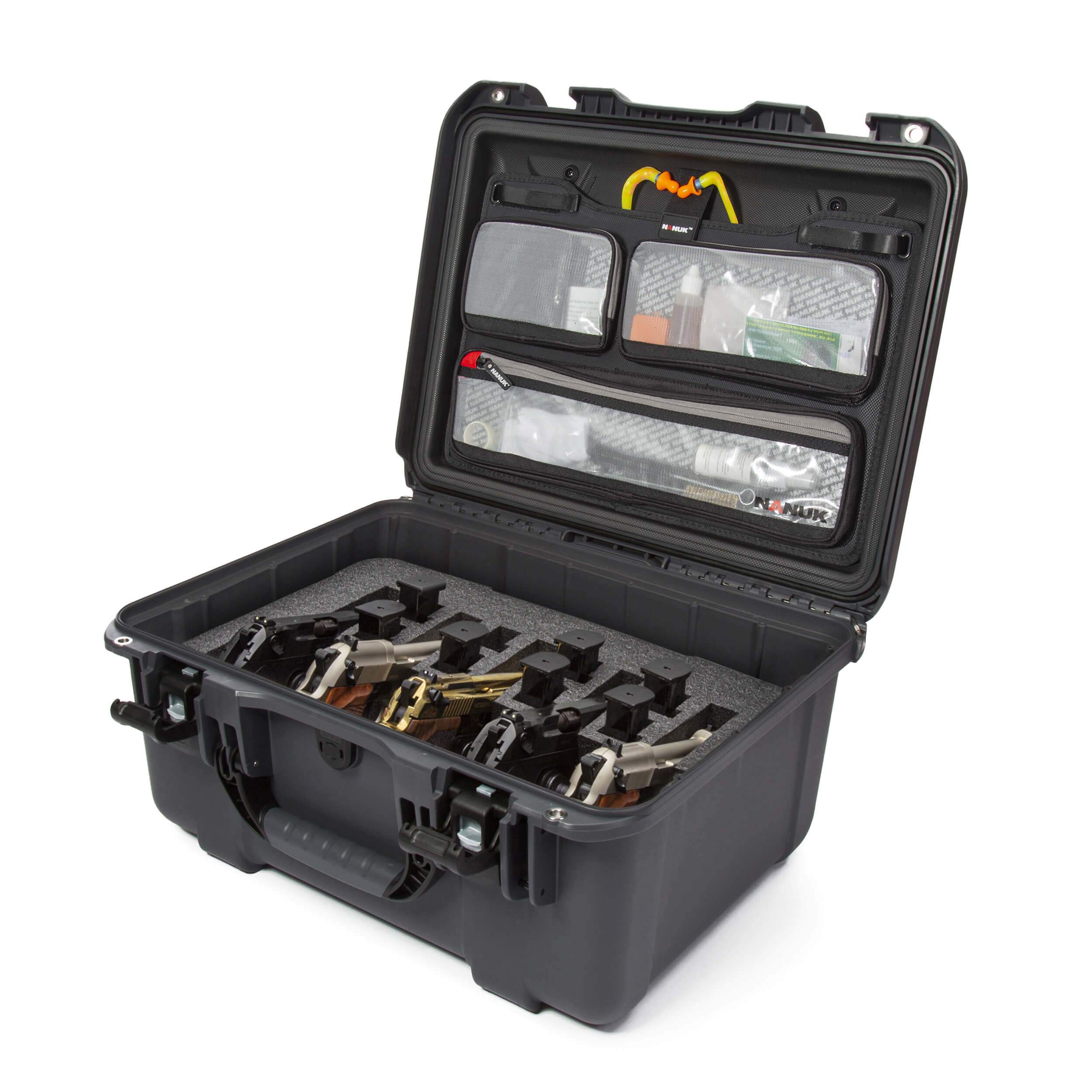 NANUK 933 5 UP Gun Case avec organisateur de couvercle