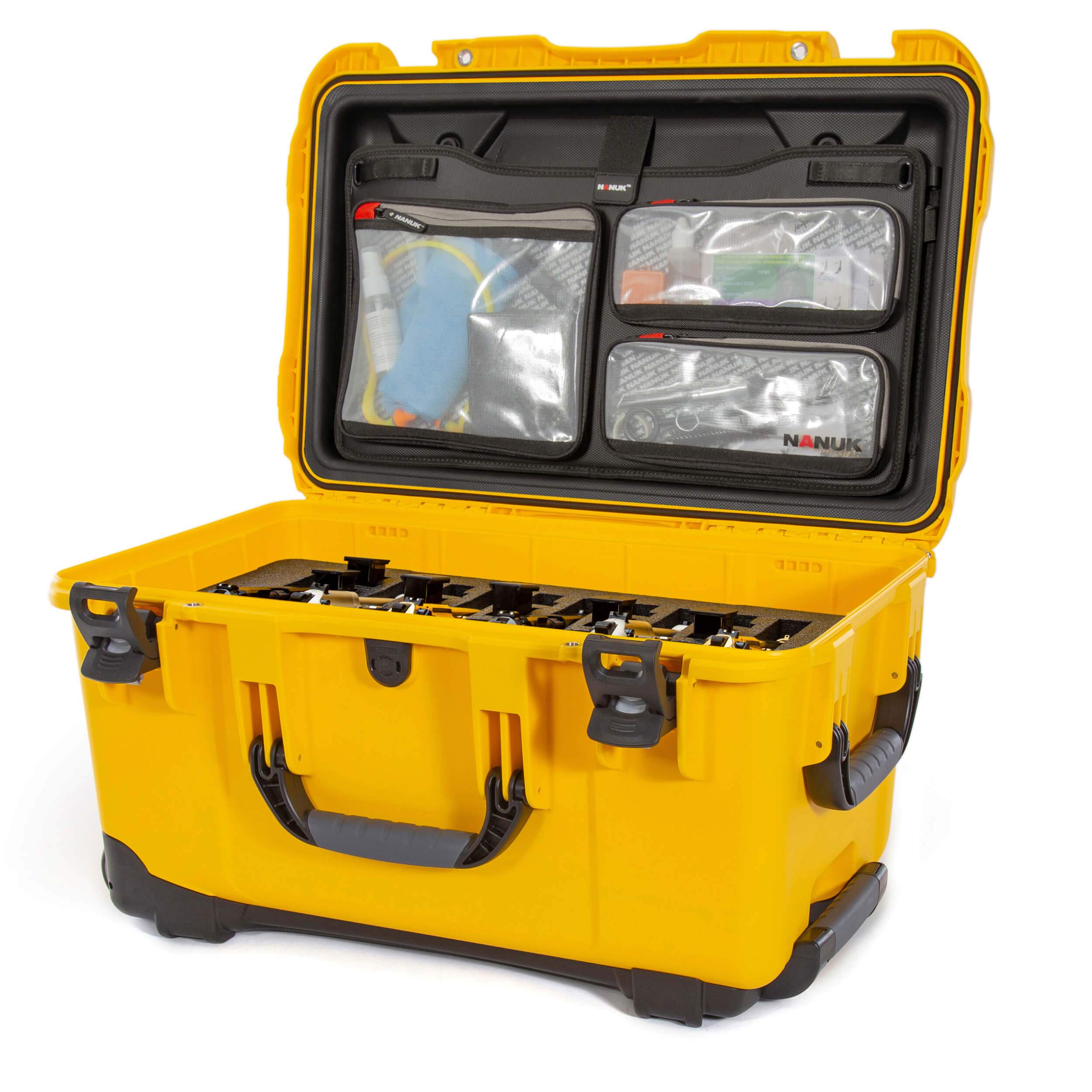 NANUK 938 Mallette pour 6 pistolets avec organisateur de couvercle