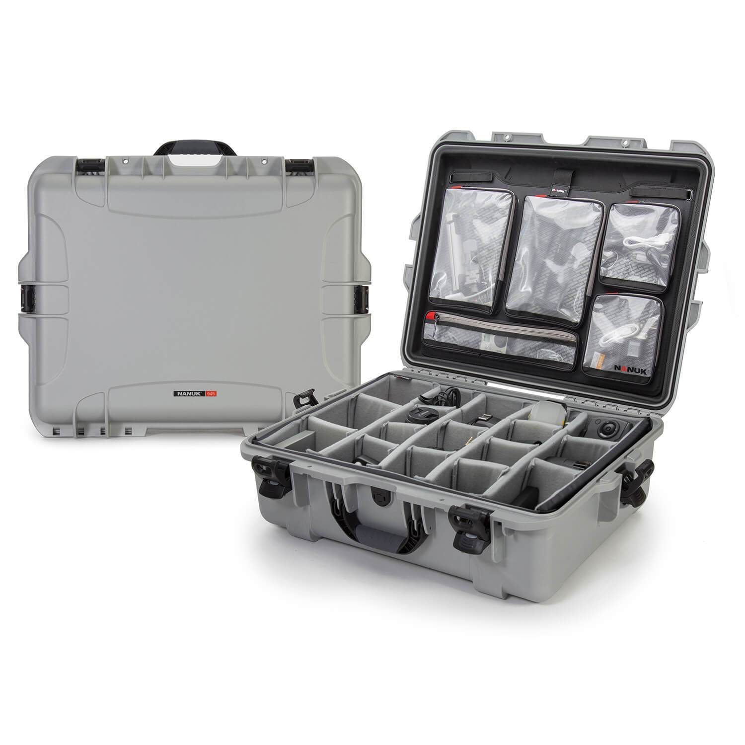 NANUK 945 Pro Photo Kit-Camera Case-Silver-NANUK