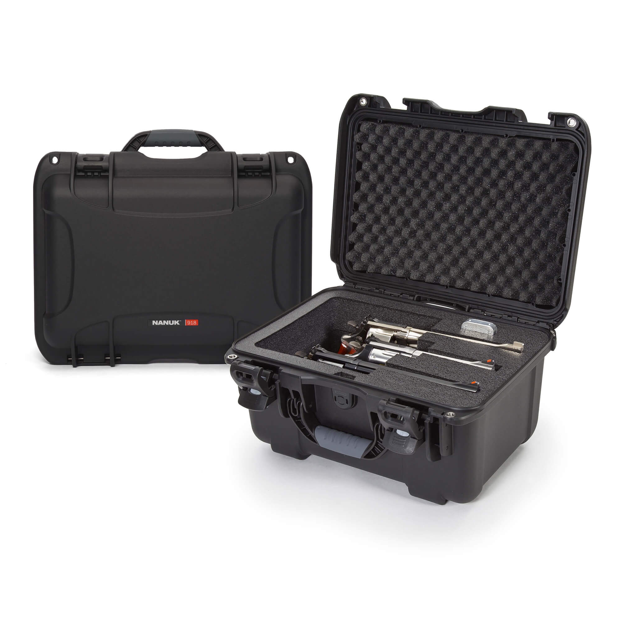 NANUK 918 3 Up Revolver Case-Gun Case-Black-NANUK