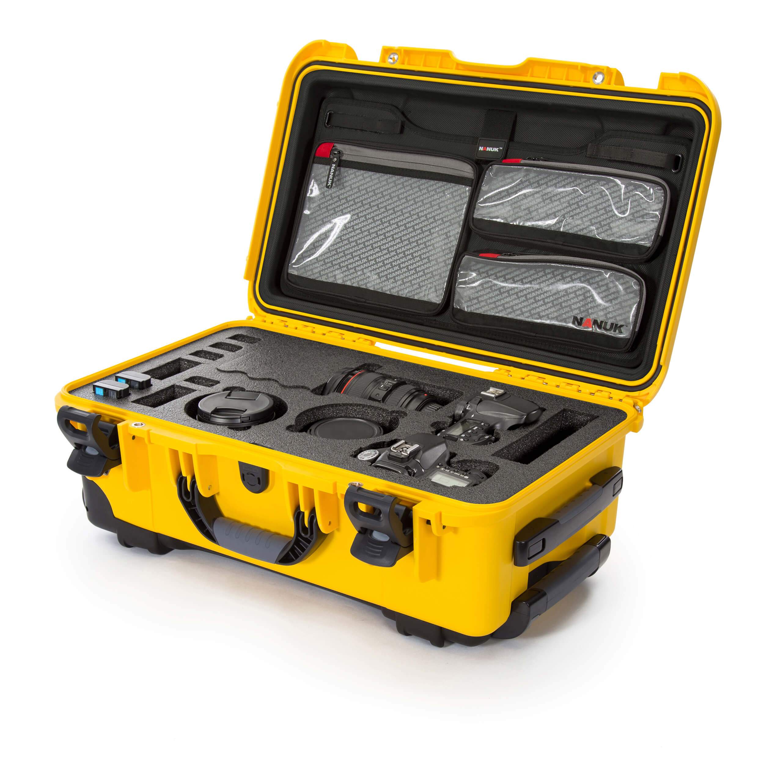 NANUK 935 DSLR Camera Case-Camera Case-Yellow-Lid Organizer-NANUK
